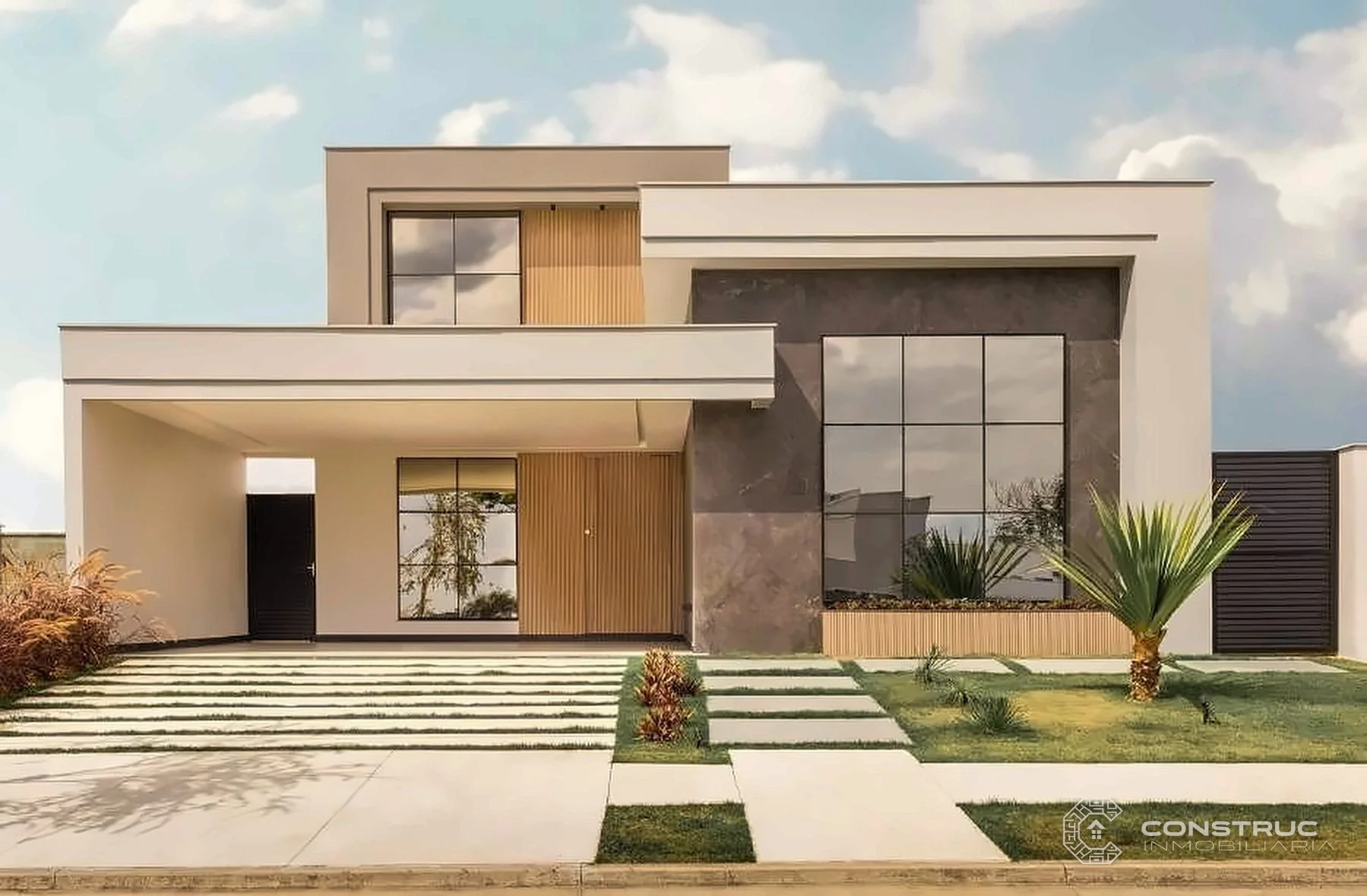 Proyección de la casa modelo para un lote de 500 m² en Las Palmas
